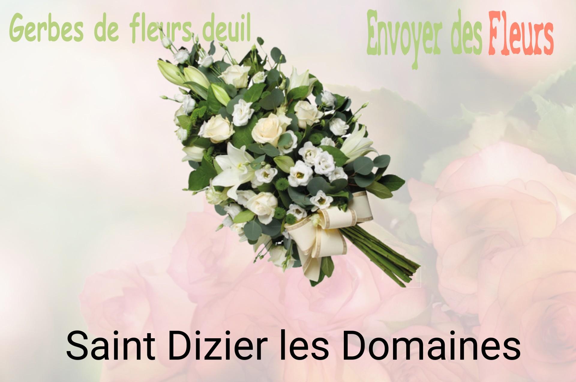Gerbe de fleurs de deuil livrée à Saint-Dizier-les-Domaines